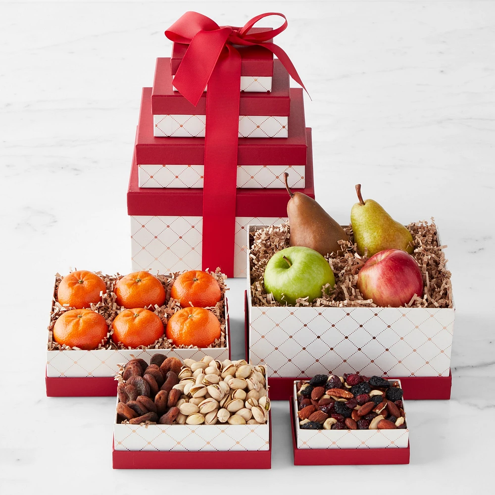 Manhattan Fruitier Holiday Fruit & Snacks Gift Tower