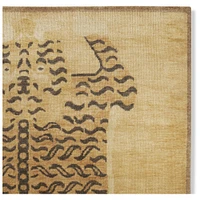 Hand Knotted Gold Tibetan Tiger Rug Swatch - Free Returns Within 30 Days