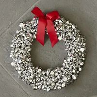 OPEN BOX: Silver Jingle Bell Wreath