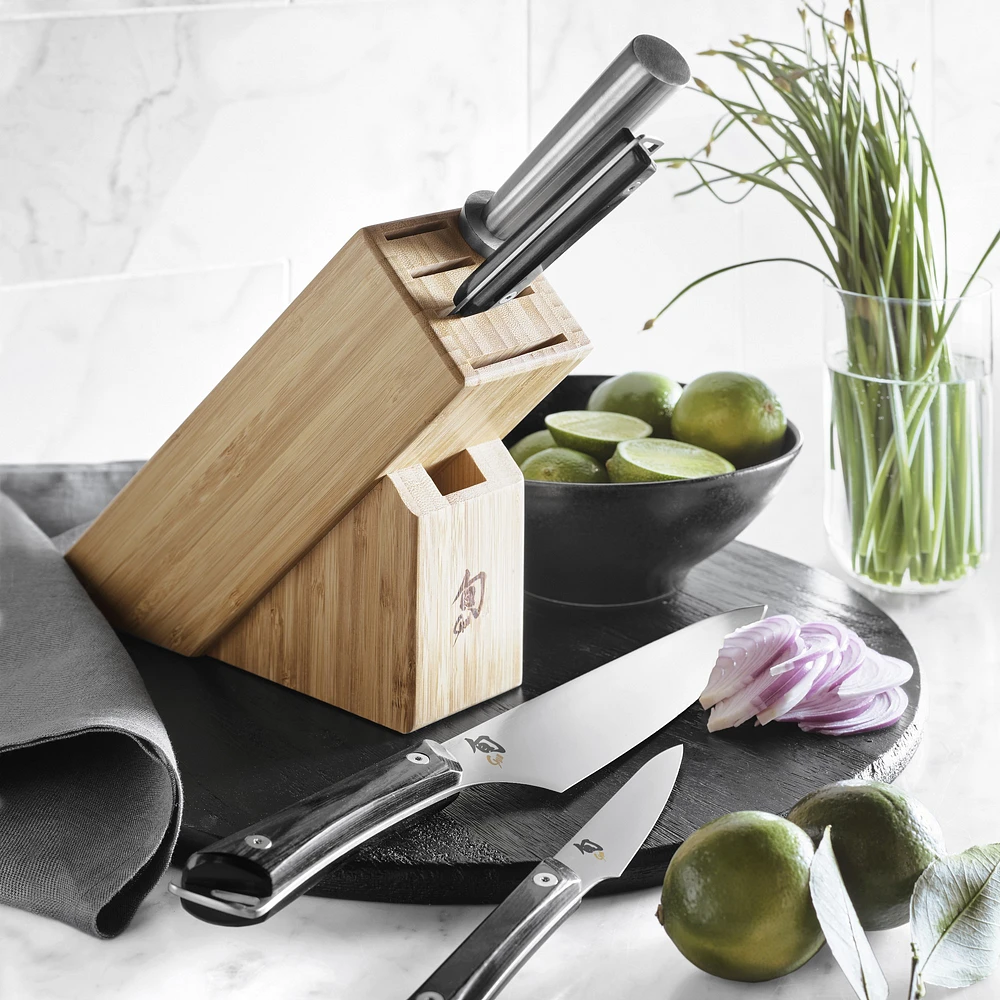 Shun Kazahana Knife Block, Set of 5