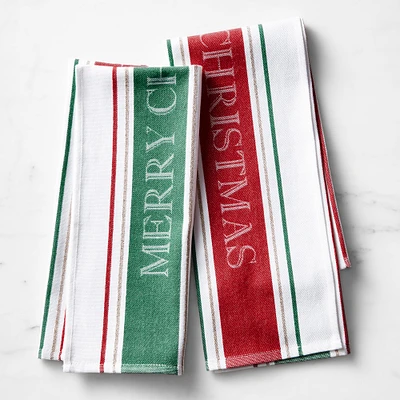 Christmas Jacquard Towels, Set of 2