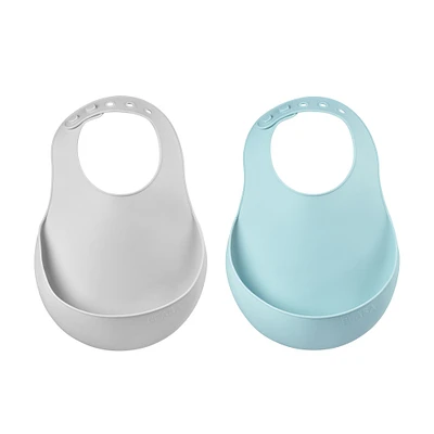 Beaba Double Pack Silicone Bibs