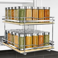 Lynk 10 Double Spice Rack Wood Floor, Set of 3