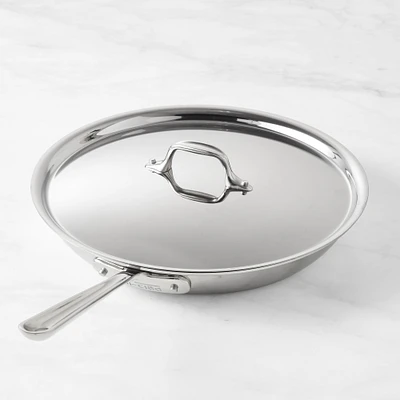 All-Clad D3® Triply Stainless-Steel Nonstick Covered Fry Pan, 12"