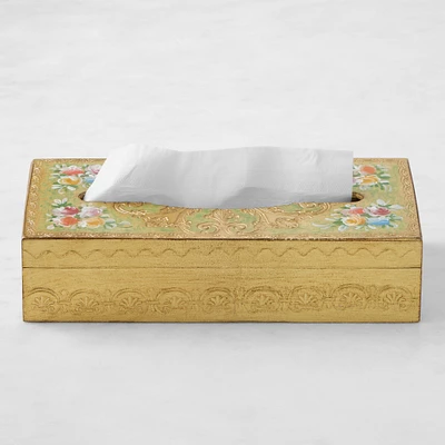 Florentine Wood Tissue Box Holder