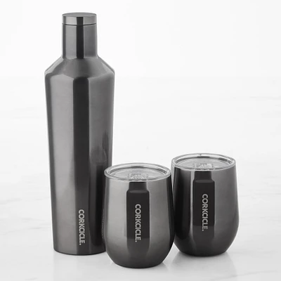 Corkcicle Insulated 25-Oz. Beverage Canteen & Stemless Wine Glass Set