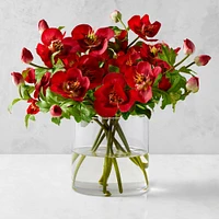 AERIN Real Touch Faux Red Hellebores Arrangement