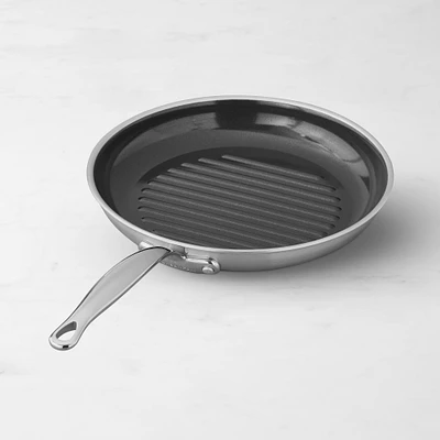 GreenPan™ Premiere Stainless-Steel Ceramic Nonstick Round Grill Pan