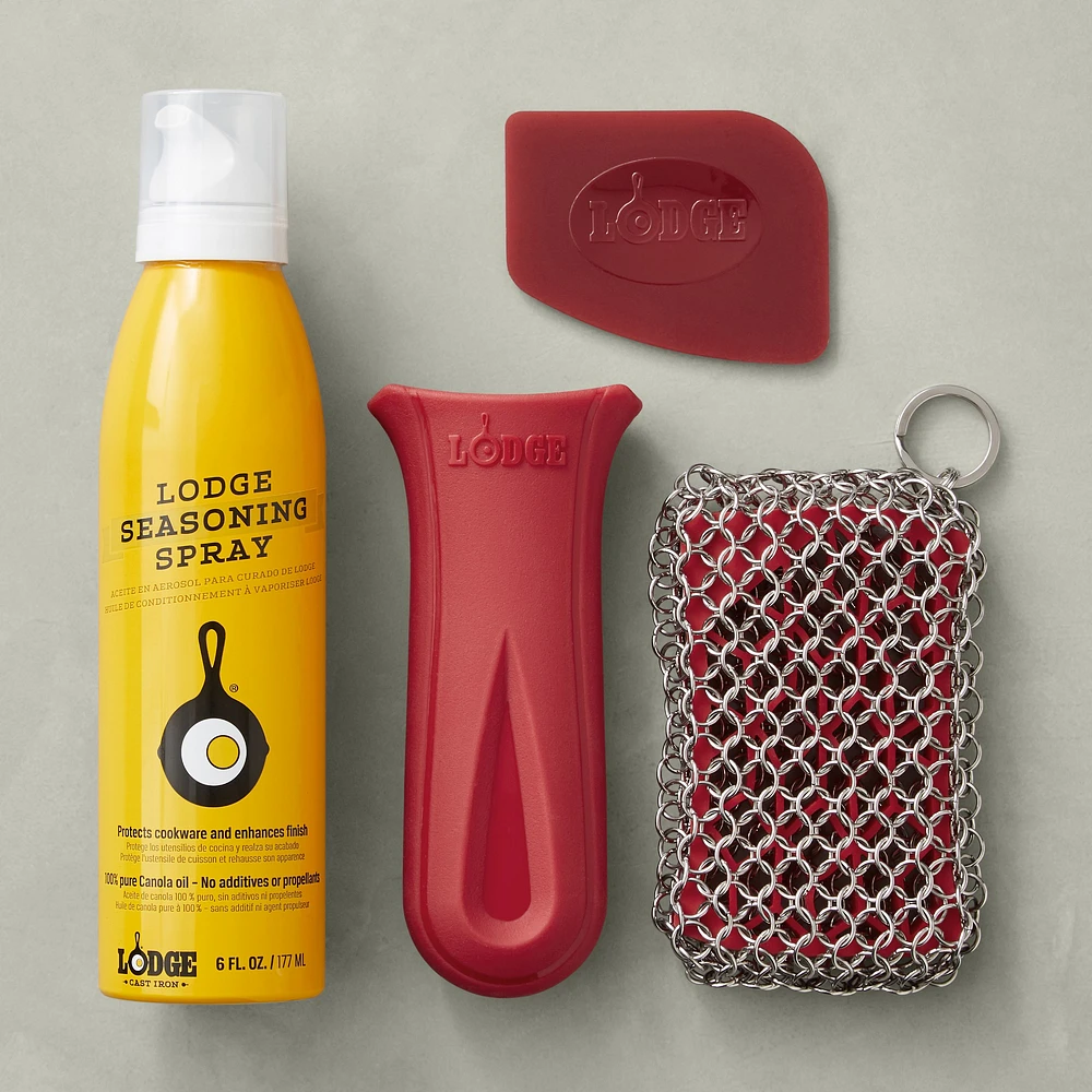 OPEN BOX: Lodge Cast Iron Care Kit with Chainmail Scrubbing Pad