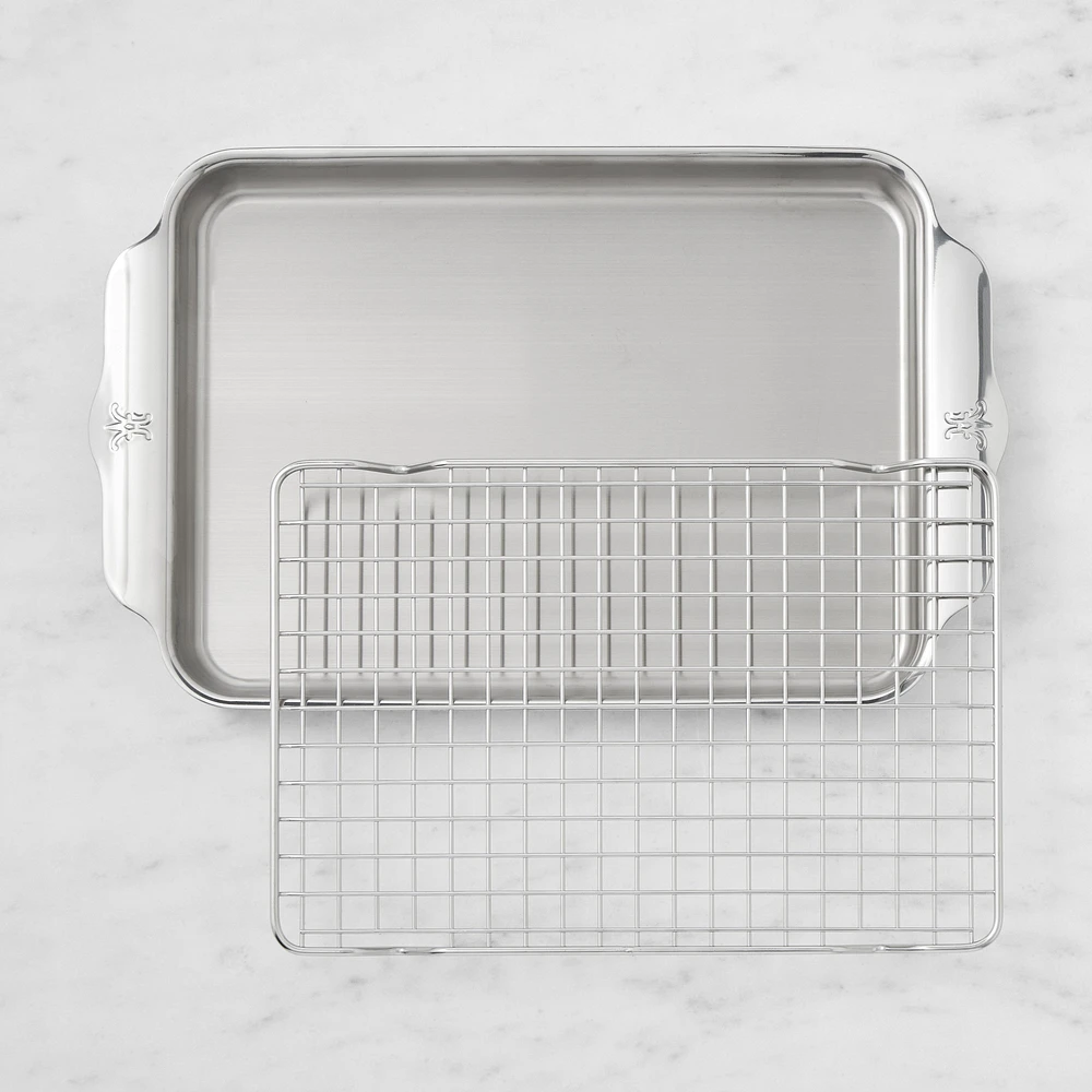 Hestan OvenBond Stainless-Steel Quarter Sheet Pan with Cooling Rack