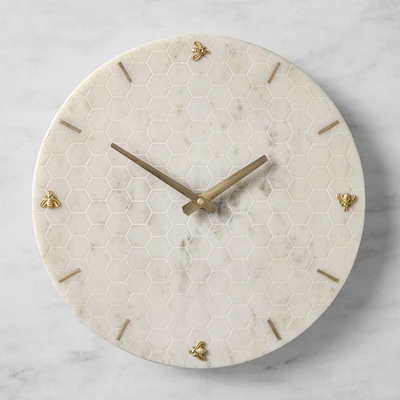 Williams Sonoma Honeycomb Marble Clock