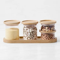 Hold Everything Stacking Round Jar Set with Tray Set of 5