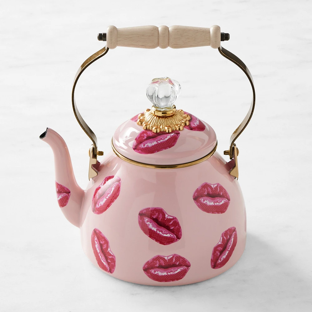 MacKenzie-Childs Kiss Me Tea Kettle, 2-Qt.