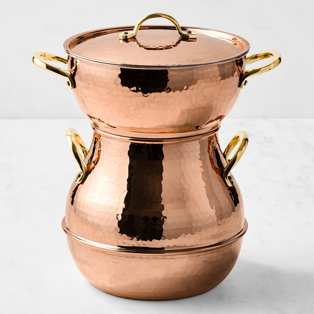 Williams Sonoma Copper Couscoussier, 4 1/4-Qt.