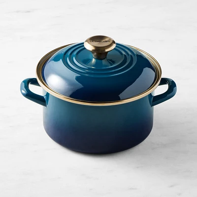 Le Creuset Enameled-Steel Stock Pot with Stainless-Steel Knob, 3 3/4-Qt.