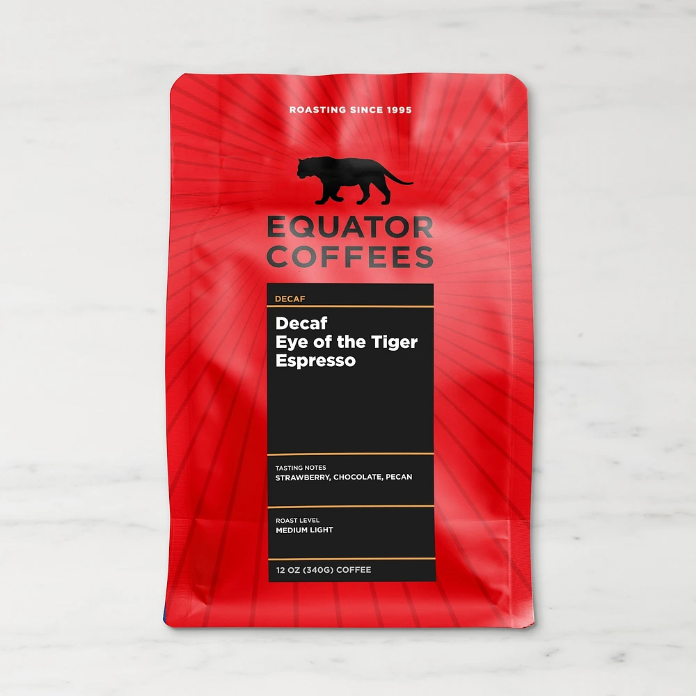 Equator Coffee Decaf Eye of The Tiger Espresso Blend Coffee Beans