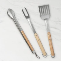 Williams Sonoma 3-Piece BBQ Set,  Ashwood Handled