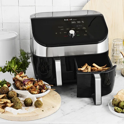 Instant Vortex™ Plus Dual ClearCook Stainless-Steel Air Fryer, 8-Qt.