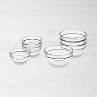 Glass Prep Mixing Bowls, Set of 8