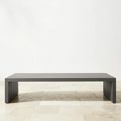 Larnaca Outdoor Slate Grey Metal Coffee Table (48"-63")