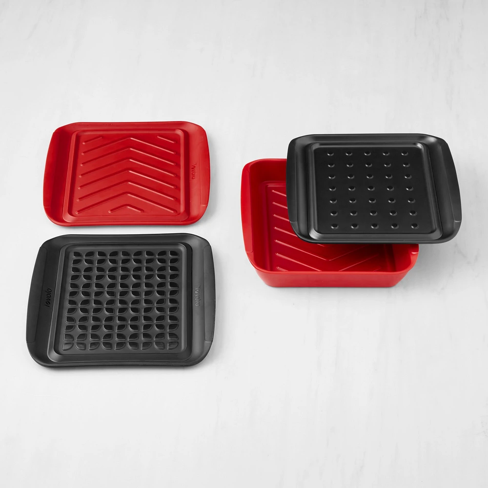 Williams Sonoma 4-Piece Grill Marinade & Prep Tray Set