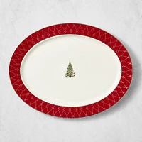 Noel Rimmed Oval Platter