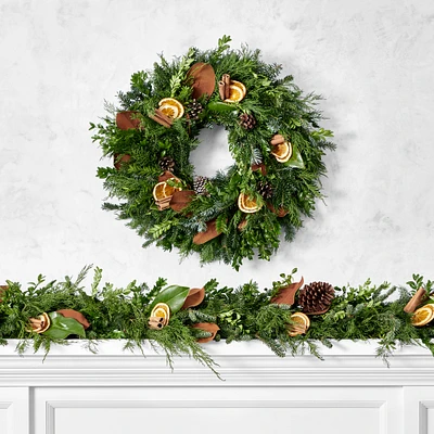 Orange Spice Live Wreath & Garland