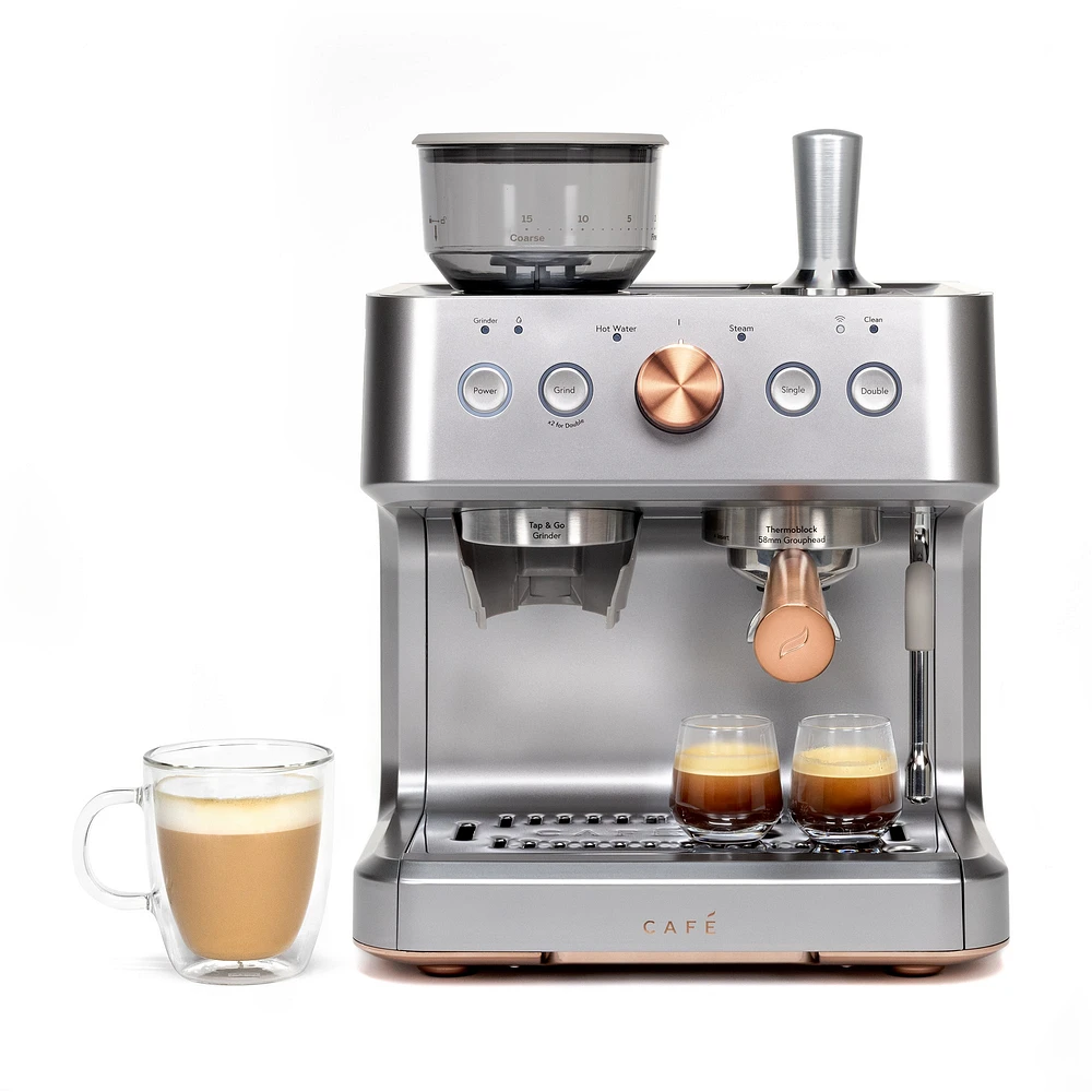 OPEN BOX: Café Bellissimo Semi Automatic Espresso Machine, Silver