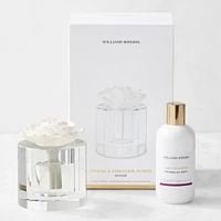 Williams Sonoma Crystal Flower Diffuser and Refill Set, Orchid & Fern