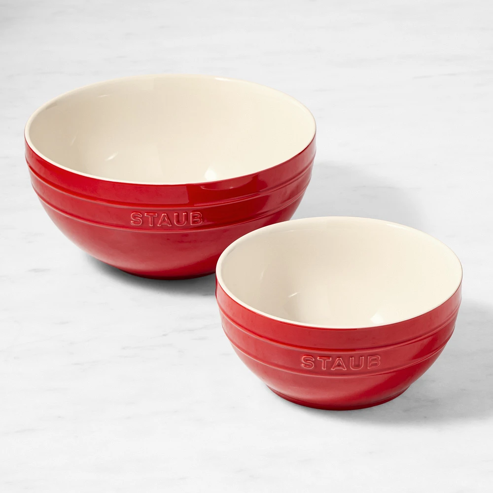 Staub Ceramic Mixing Bowls, Set of 2