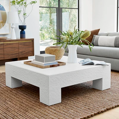 Matte White Square Coffee Table (48")