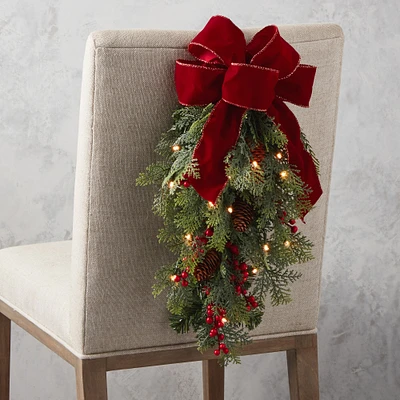 OPEN BOX: Classic Greenery Faux Chair Swag