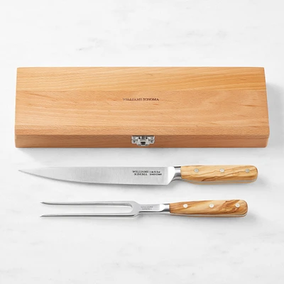 Williams Sonoma Elite Olivewood Carving Set