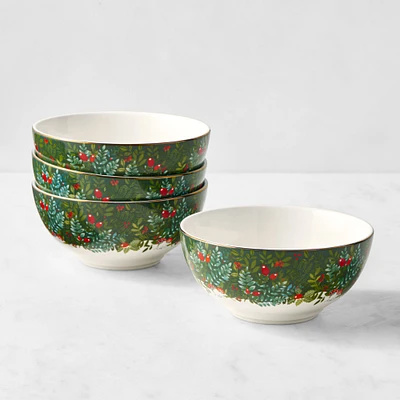 Christmas Forest Cereal Bowls, Set of 4