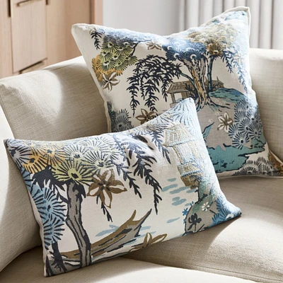 Scalamandré Sea Of Trees Embroidered Pillow Cover