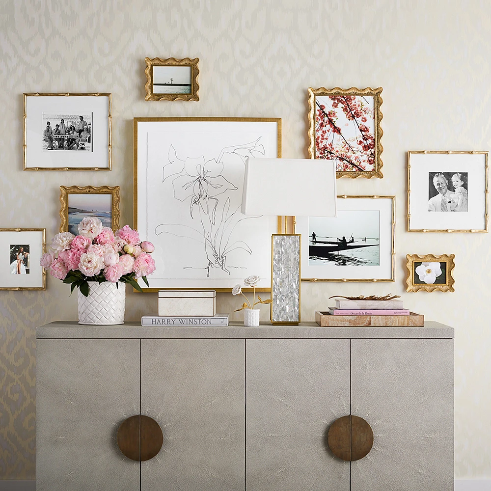 AERIN Gilded Bamboo Gallery Frame