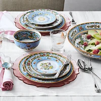 Famille Rose Blue Boxed Appetizer Plates, Set of 4