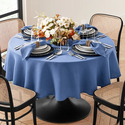 Italian Washed Linen Round Tablecloth