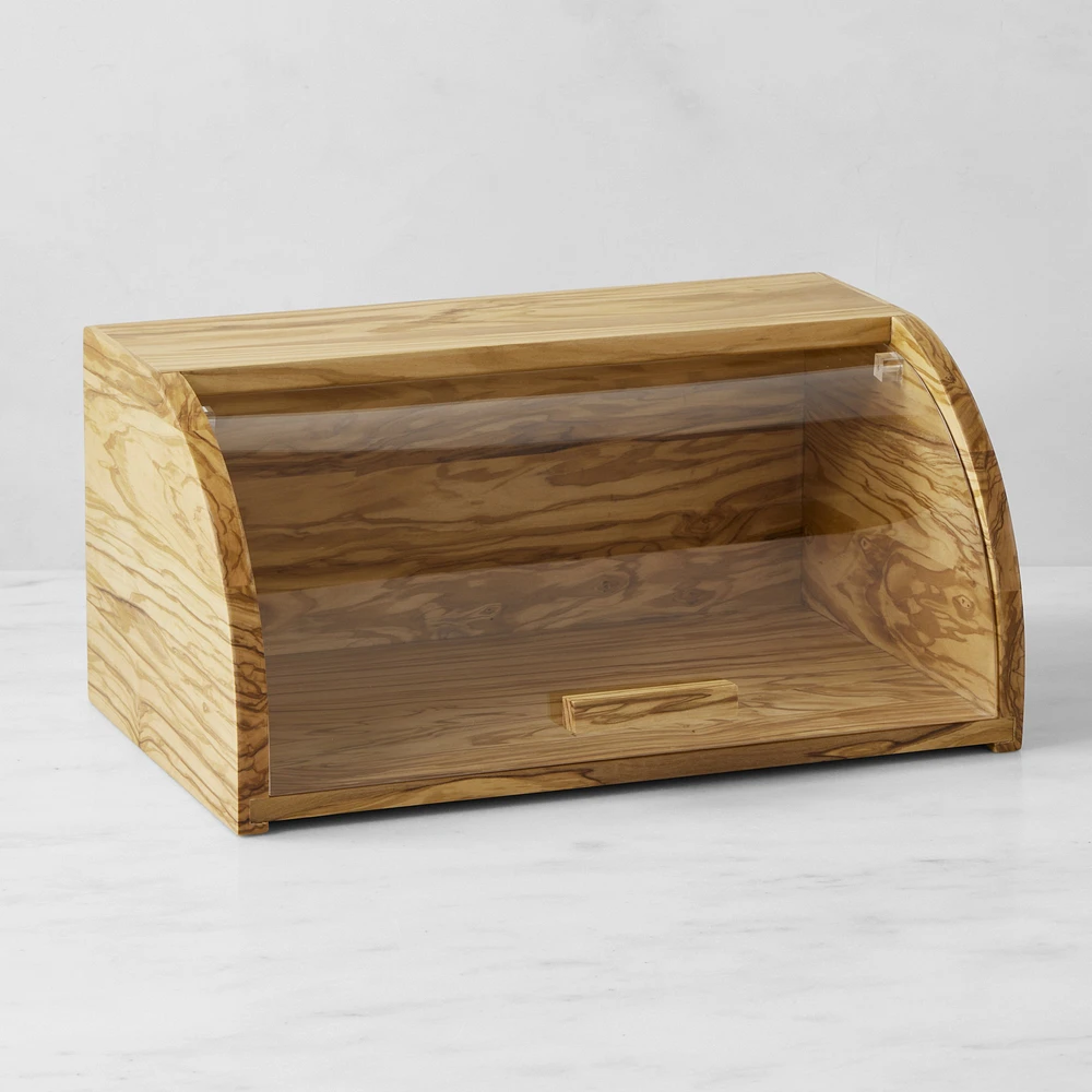 Williams Sonoma Olivewood Bread Box