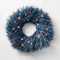 Red, White & Blue Star Live Wreath, 20"