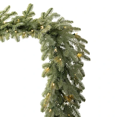 OPEN BOX: Balsam Hill Balsam Fir Pre-Lit Garland, 6', Clear LED