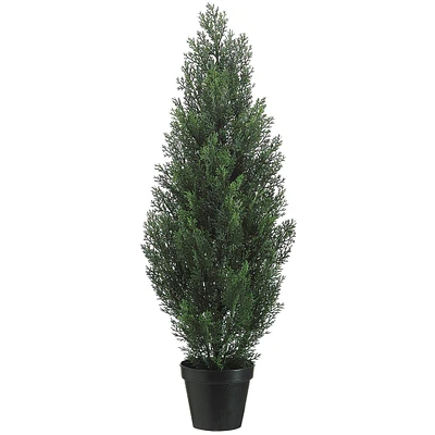 Faux Cedar Topiary Plastic Pot, 36"-72"