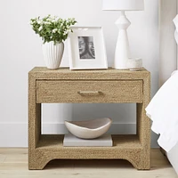 Point Reyes 1-Drawer Woven Nightstand (32")