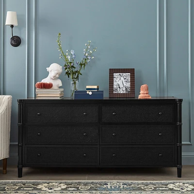 Cane 6-Drawer Dresser (68")