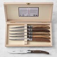 Jean Dubost Laguiole Mixed Wood Steak Knives, Set of 6