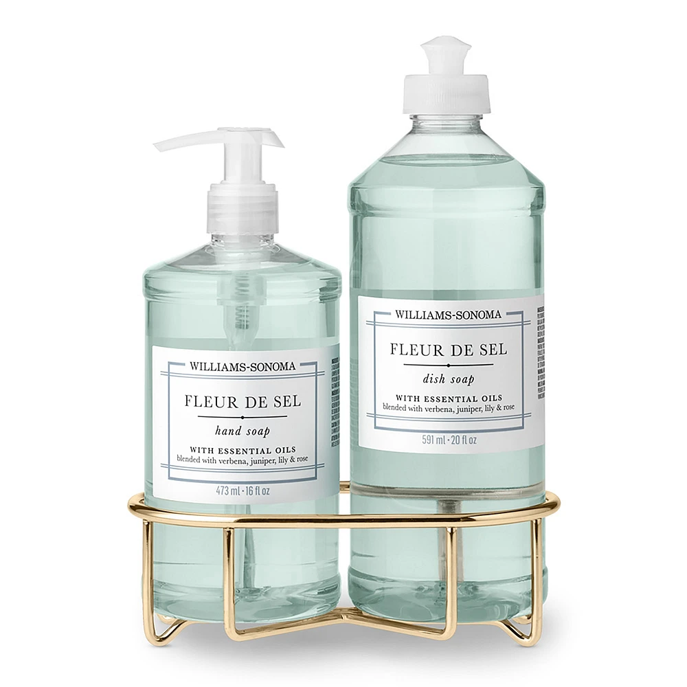 Williams Sonoma Fleur de Sel Hand Soap & Dish 3-Piece Kitchen Set