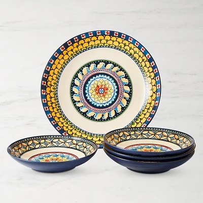 Sicily Ceramic Pasta Bowl Set with Serving Bowl