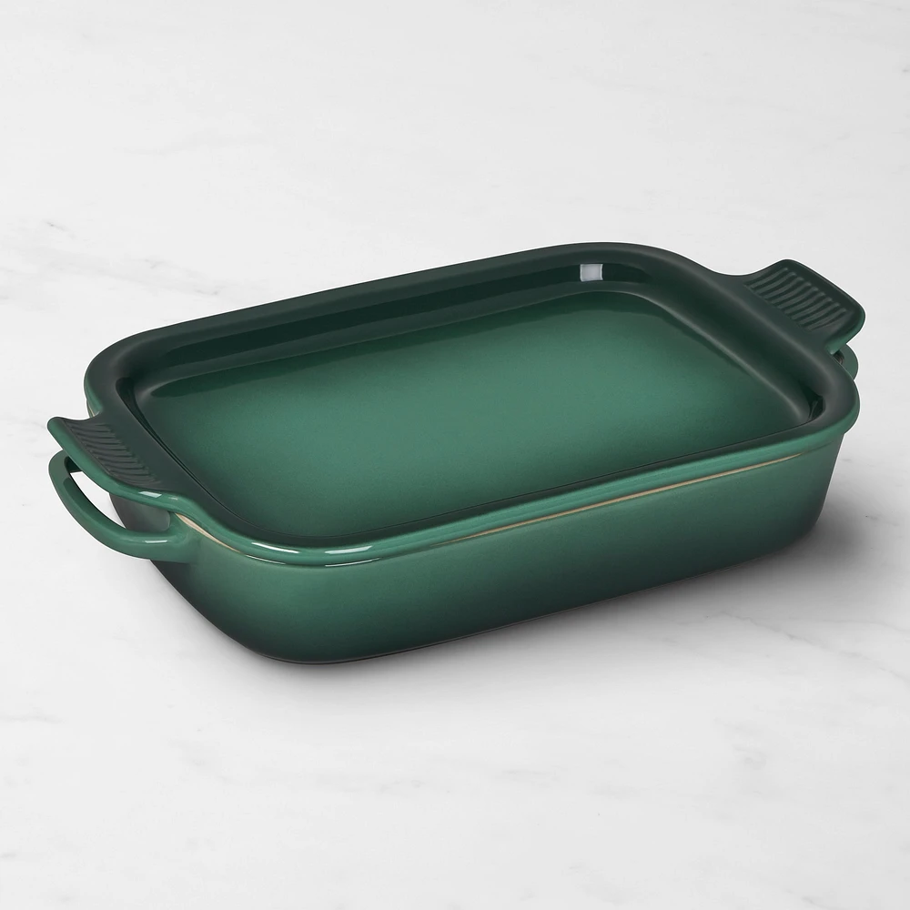 Le Creuset Stoneware Rectangular Baker with Platter Lid, 2 3/4 Qt.