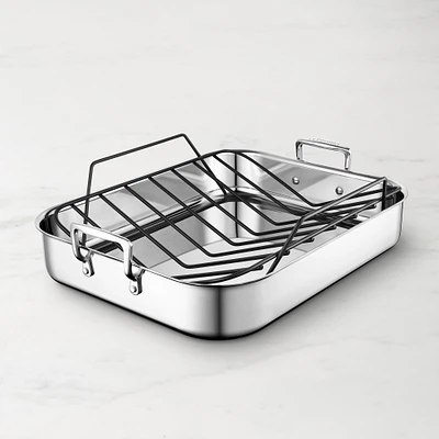 Le Creuset Stainless-Steel Roasting Pan with Nonstick Rack