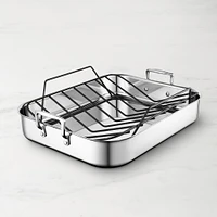 Le Creuset Signature Stainless-Steel Roasting Pan with Nonstick Rack, Large